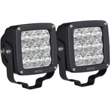Westin Axis LED Auxiliary Light 4.5 inch x 4.5 inch Square Spot w/3W Osram (Set of 2) - Black