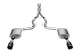 Corsa 24+ Frd Mustang GT- Sport Cat-Back Ex.Sys 3.0in Dual Rear Exit w/4.5in Blk PVD StraightCut Tip