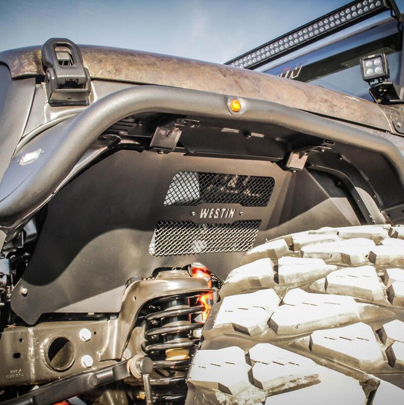 Westin 18-20 Jeep Wrangler JL Inner Fenders - Front - Textured Black