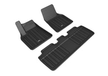 Load image into Gallery viewer, 3D MAXpider 2020-2021 Tesla Model Y Elitect 1st & 2nd Row Floormats - Black