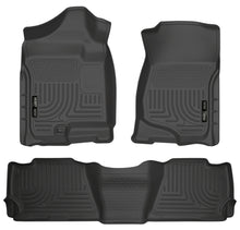 Load image into Gallery viewer, Husky Liners 07-13 GM Escalade/Suburban/Yukon WeatherBeater Black Front & 2nd Seat Floor Liners