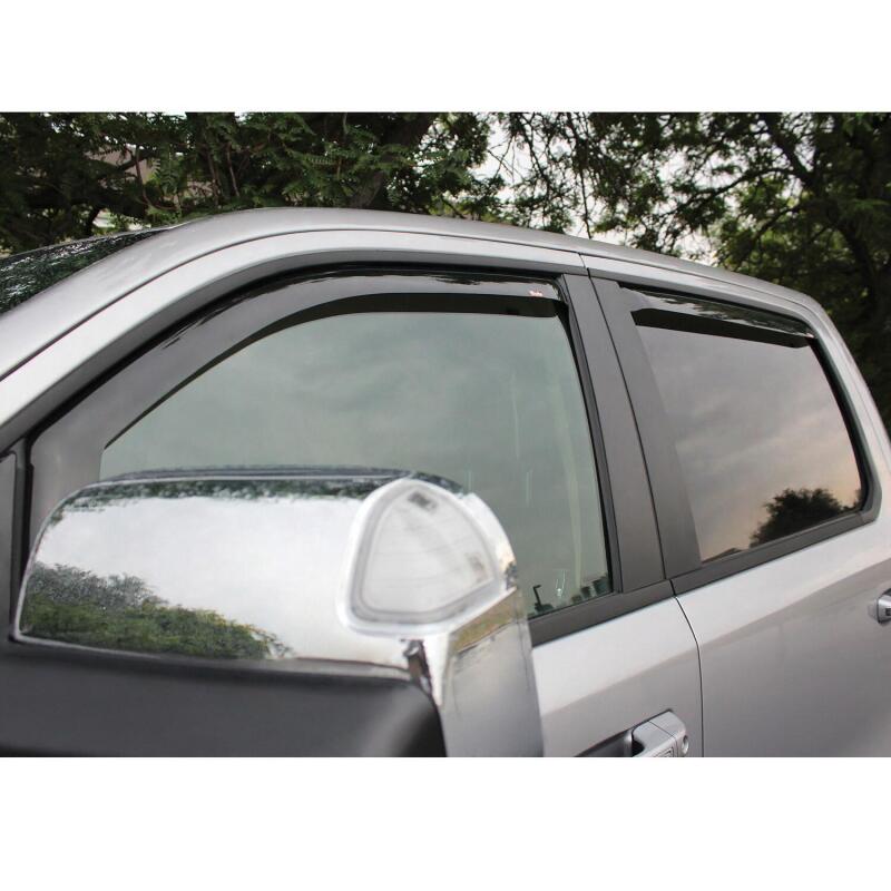 Westin 19-22 Ram 1500 Crew Cab(Excl. 19-22 Ram 1500 Classic) In Channel Wind Deflector 4pc - Smoke