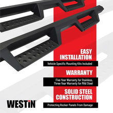 Load image into Gallery viewer, Westin 99-16 Ford F-250/350/450/550 Super Cab HDX Stainless Drop Nerf Step Bars - Tex. Blk