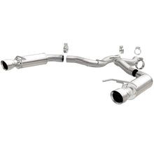 Load image into Gallery viewer, MagnaFlow Axle Back, SS, 3in, Competition, Dual Split Polished 4.5in Tip 2015 Ford Mustang GT V8 5.0