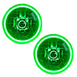 Oracle Lighting 97-06 Jeep Wrangler TJ Pre-Assembled LED Halo Headlights -Green SEE WARRANTY