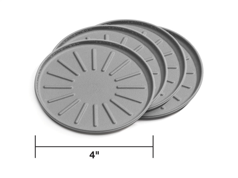 WeatherTech Round Coaster Set 4in. - Grey (Set of 4)