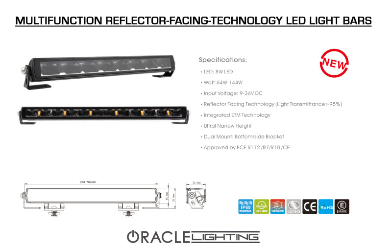 Oracle Lighting Multifunction Reflector-Facing Technology LED Light Bar - 30in SEE WARRANTY