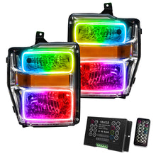 Load image into Gallery viewer, Oracle 08-10 Ford F250 Pre-Assembled Halo Headlights - Chrome Housing - w/ 2.0 Cntrl