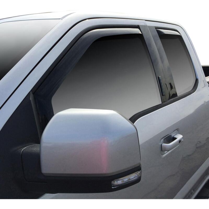 Westin 2015-2018 Ford F-150 SuperCab Wade In-Channel Wind Deflector 4pc - Smoke