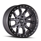 Dirty Life 9303 DT-1 17x9/6x139.7 BP/-12mm Offset/106mm Hub Matte Gunmetal Wheel - Beadlock