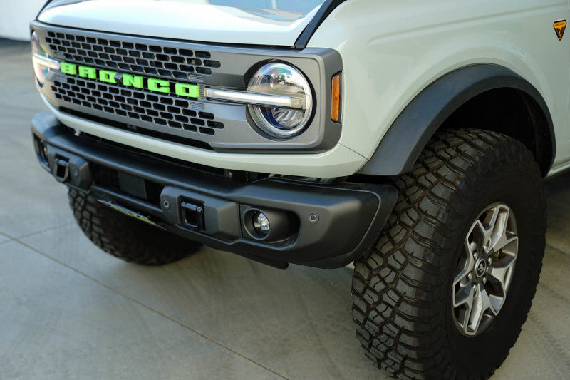 DV8 Offroad 2021 Ford Bronco Capable Bumper Slanted Front License Plate Mount