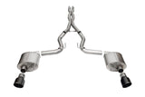 Corsa 24+ Ford MustangGT Sport Cat-Back Ex.Sys 3.0in Dual Rear Exit w/4.5in Blk PVD Pro Series Tips