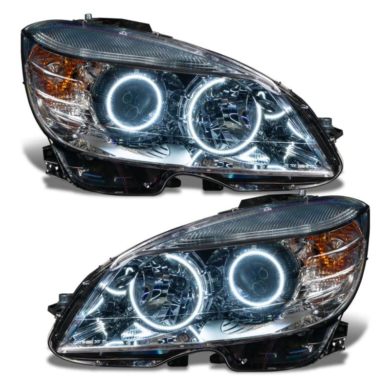 Oracle 08-11 Mercedes Benz C-Class Pre-Assem. Headlights Chrome Housing- w/BC1 Cntrl SEE WARRANTY