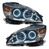 Oracle 08-11 Mercedes Benz C-Class Pre-Assem. Headlights Chrome Housing- w/BC1 Cntrl