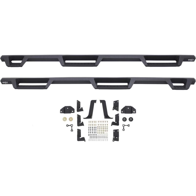 Westin 99-16 Ford F-250/350/450/550 CC (6.75ft Bed) HDX Drop Whl to Whl Nerf Step Bars - Text Blk