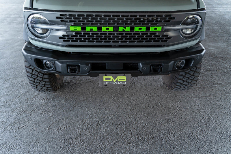 DV8 Offroad 21-23 Ford Bronco Capable Bumper Front License Plate Mount