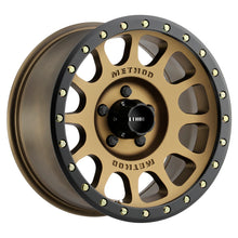 Load image into Gallery viewer, Method MR305 NV 17x8.5 0mm Offset 5x5.5 108mm CB Method Bronze/Black Street Loc Wheel