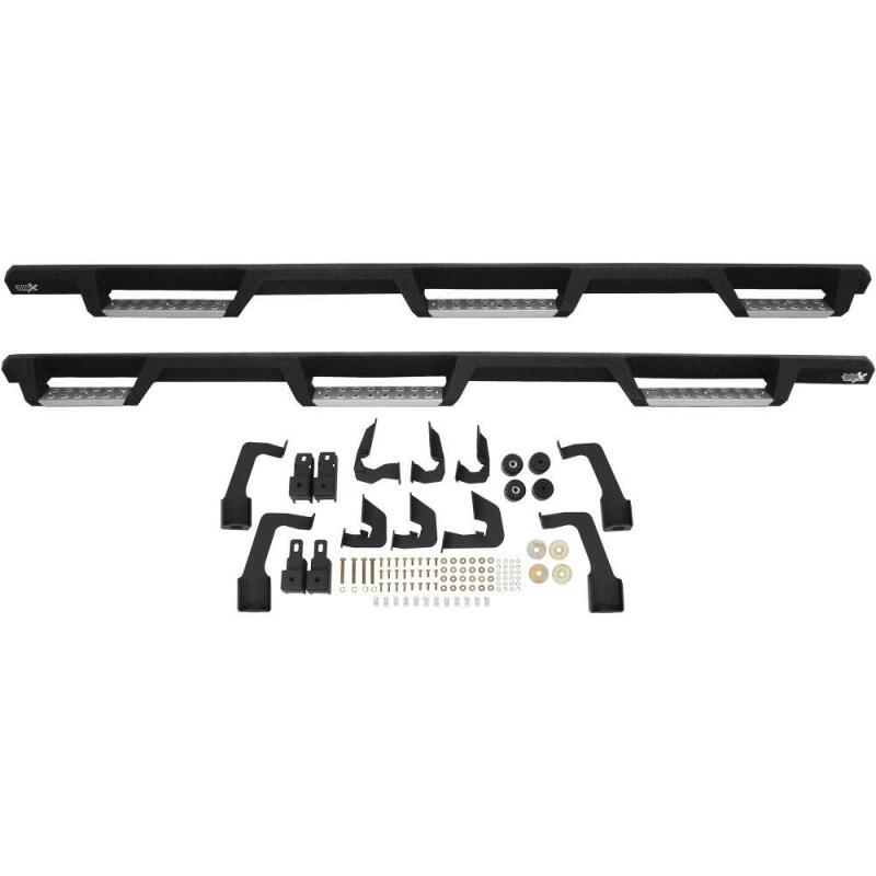 Westin 14-18 Chevrolet Silverado 1500 DC 6.5ft Bed HDX Stainless Drop W2W Nerf Step Bars - Tex. Blk