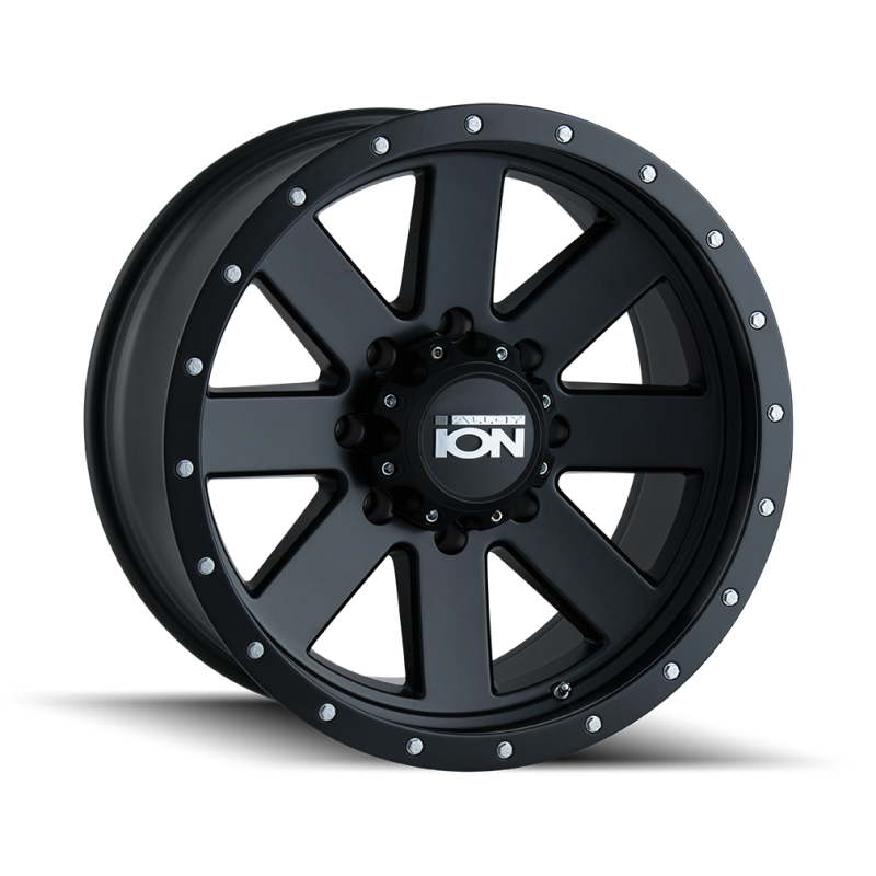 ION Type 134 18x10 / 8x180 BP / -19mm Offset / 124.1mm Hub Matte Black/Black Beadlock Wheel