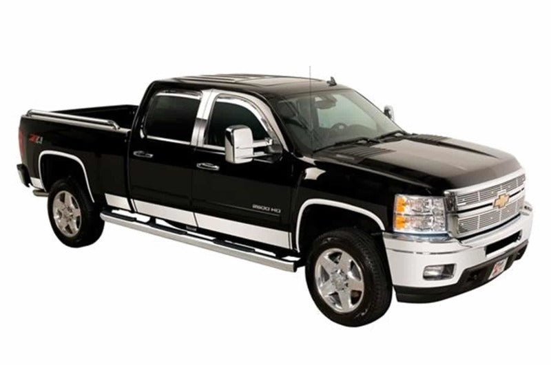 Putco 2021 Ford F-150 Super Cab 8ft Long Box Stainless Steel Rocker Panels (4.25in Tall 12pcs)