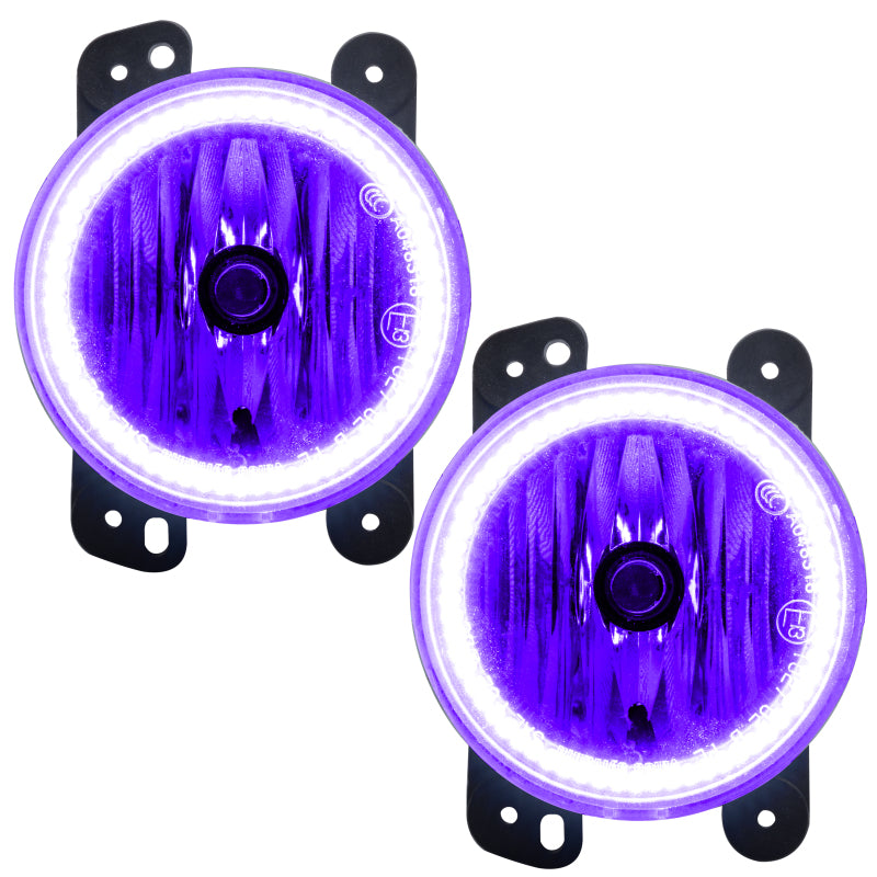 Oracle Lighting 07-09 Jeep Wrangler JK Pre-Assembled LED Halo Fog Lights -UV/Purple SEE WARRANTY