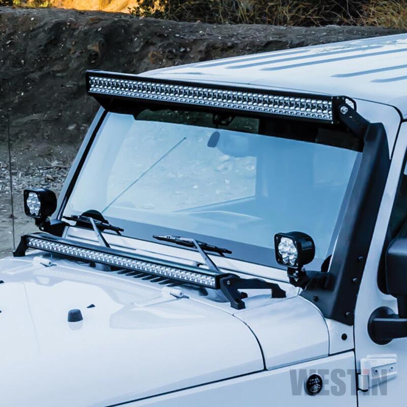 Westin/Snyper 07-17 Jeep Wrangler Snyper Pillar LED Light Mount - Textured Black