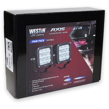 Load image into Gallery viewer, Westin Axis LED Auxiliary Light 4.5 inch x 4.5 inch Square Spot w/3W Osram (Set of 2) - Black
