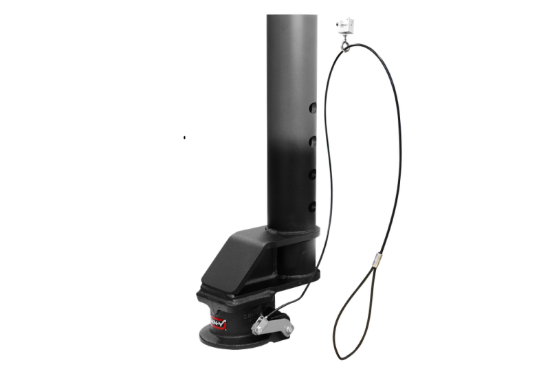 Gen-Y Viking 4in Round/6in Offset SnapLatch 2-5/16in Coupler / 6K TW 25K w/Pull Cable- Texture Blk