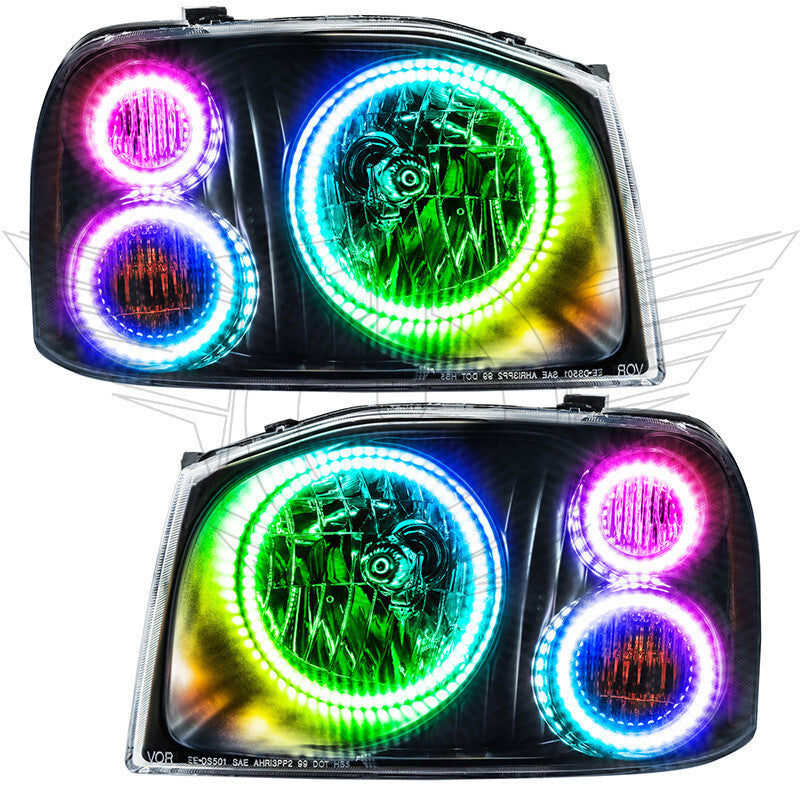 Oracle Nissan Frontier 01-04 Halo Kit - Triple - ColorSHIFT w/ 2.0 Controller