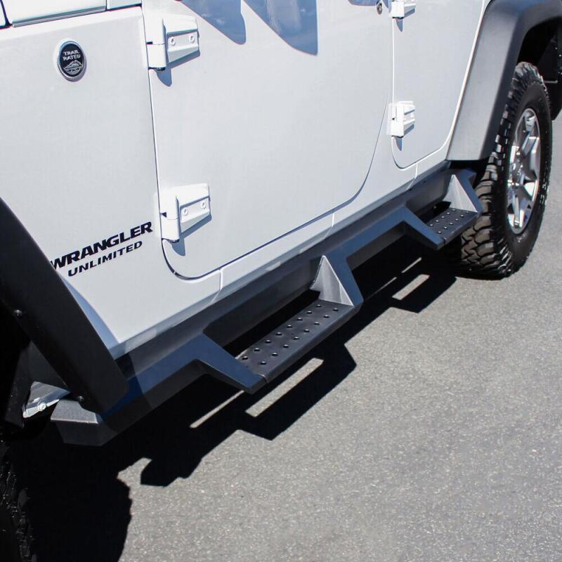 Westin/HDX 07-17 Jeep Wrangler Unlimited Drop Nerf Step Bars - Textured Black