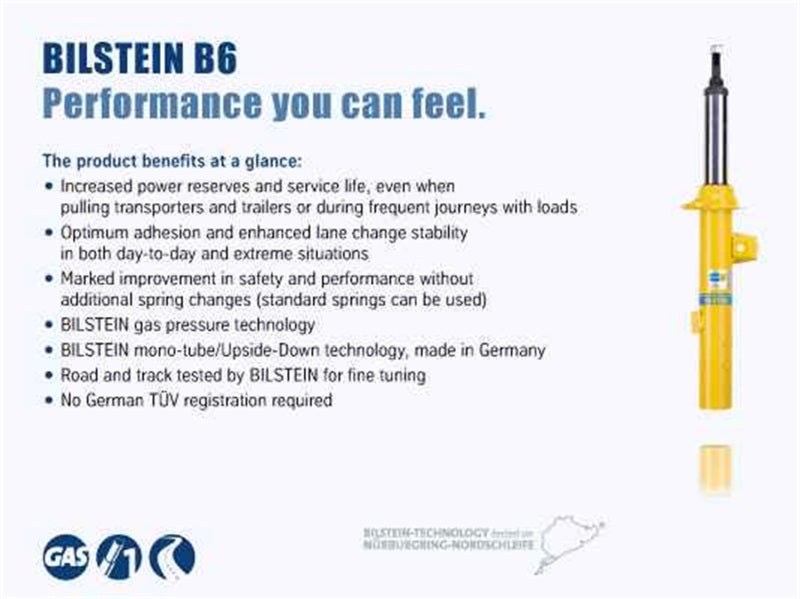 Bilstein B6 Monaco Motorhome (Camelot/Diplomat/Imperial/Windsor RR8S) Rear Monotube Shock Absorber