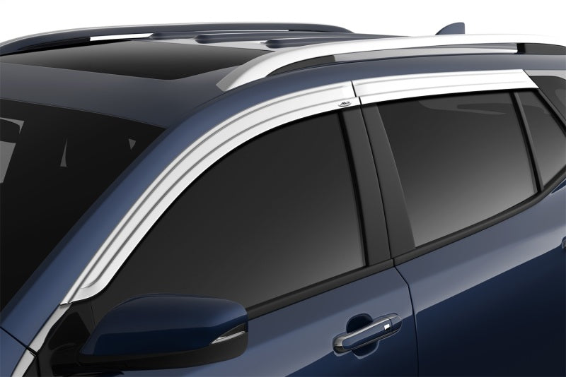 AVS 18-24 GMC Terrain Ventvisor Low Profile Deflectors 4pc - Smoke Chrome Trim