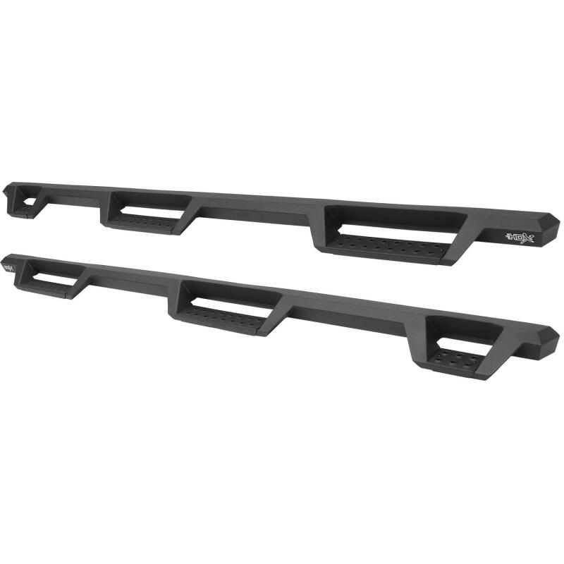 Westin 99-16 Ford F-250/350/450/550 CC (6.75ft Bed) HDX Drop Whl to Whl Nerf Step Bars - Text Blk