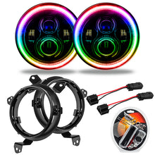 Load image into Gallery viewer, Oracle Jeep Wrangler JL/Gladiator JT 7in. High Powered LED Headlights (Pair) ColorSHIFT