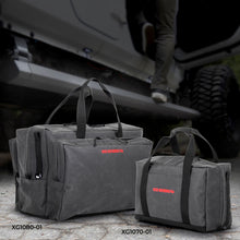 Load image into Gallery viewer, Go Rhino XVenture Gear Recovery Bag (7.5x11.5x18in. Closed) 12oz Waxed Canvas - Black