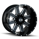 ION 141 20x9 / 8x165.1 BP / 18mm Offset / 130.8mm Hub Gloss Black Milled Wheel