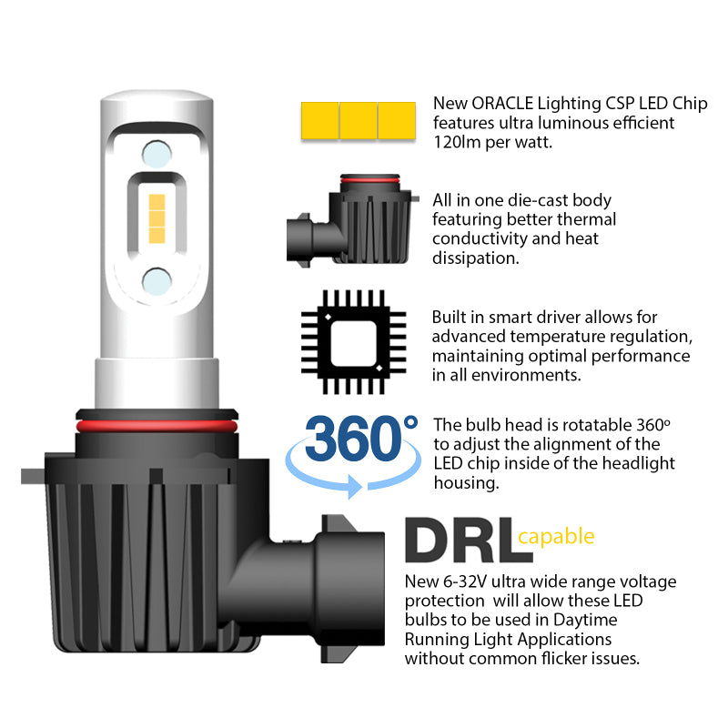 Oracle 9007 - VSeries LED Headlight Bulb Conversion Kit - 6000K SEE WARRANTY