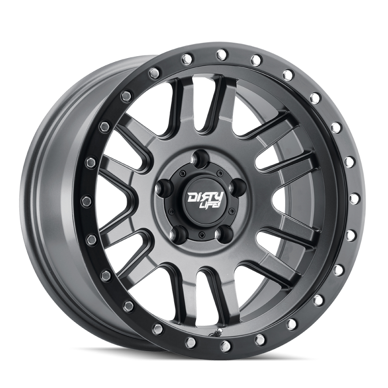 Dirty Life 9309 Canyon Pro 17x9/6x135 BP/0mm Offset/87.1mm Hub Satin Graphite Wheel - Beadlock