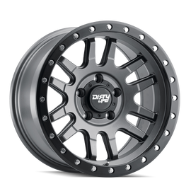 Dirty Life 9309 Canyon Pro 17x9/5x127 BP/-38mm Offset/71.5mm Hub Satin Graphite Wheel - Beadlock