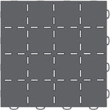 WeatherTech TechFloor 12in x 12in Solid Floor Tile w/ Raised Squares - Dark Grey