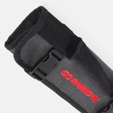 Load image into Gallery viewer, Go Rhino XVenture Gear Tool Wrench Roll - Small (3.5x3.5in. Closed) 12oz Waxed Canvas - Black