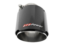 Load image into Gallery viewer, aFe MACH Force-Xp 304 SS Clamp-On Exhaust Tip 2.5in. Inlet / 4.5in. Outlet / 7in. L - Carbon Fiber