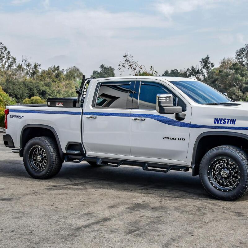 Westin 2020 Chevy Silverado 2500/3500 Crew Cab (6.5ft Bed) HDX W2W Nerf Step Bars - Textured Black