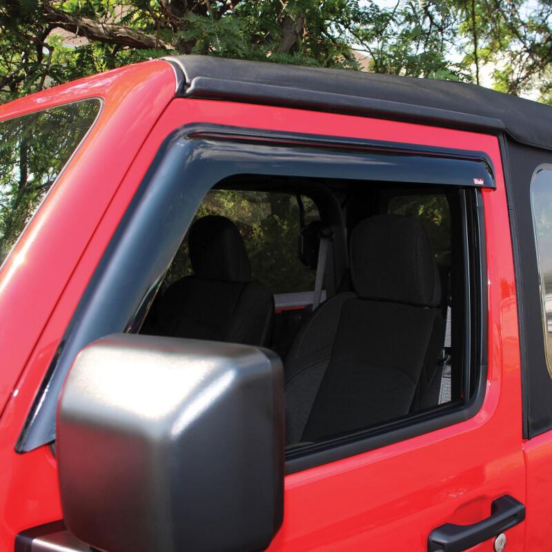 Westin 2018-2019 Jeep Wrangler JL Wade Slim Wind Deflector 2pc - Smoke