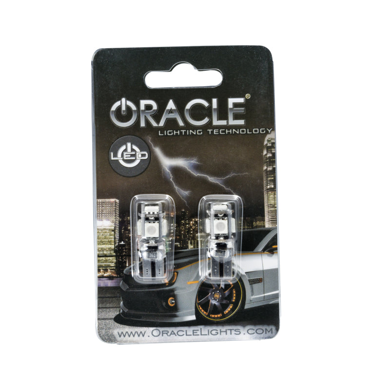 Oracle T10 5 LED 3 Chip SMD Bulbs (Pair) - Amber SEE WARRANTY