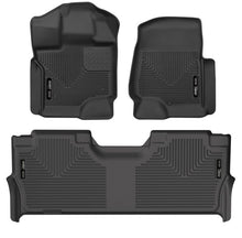 Load image into Gallery viewer, Husky Liners 21-24 Ford F-150 SuperCrew Weatherbeater Black Front &amp; 2nd Seat Floor Liners