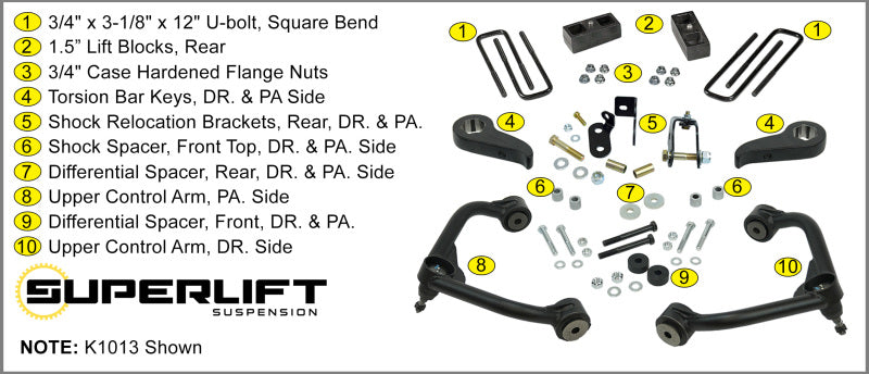 Superlift 20-24 Chevrolet SIlverado / 20-24 GMC Sierra 3in Lift Kit w/ Fox 2.0 Shocks