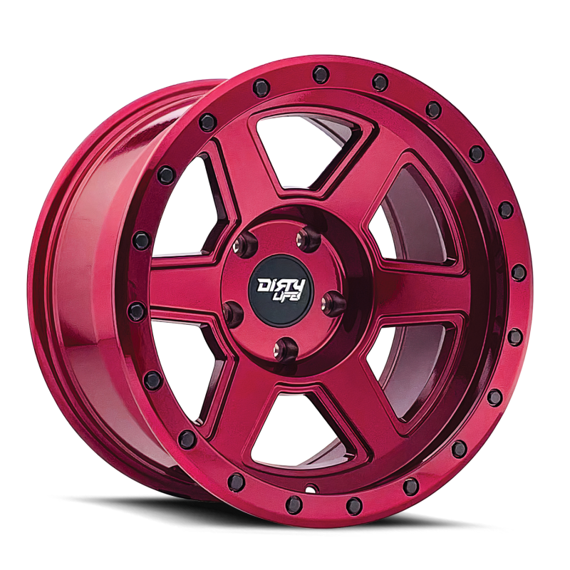 Dirty Life 9315 Compound 17x9 / 6x139.7 BP / -38mm Offset / 106mm Hub Crimson Candy Red Wheel