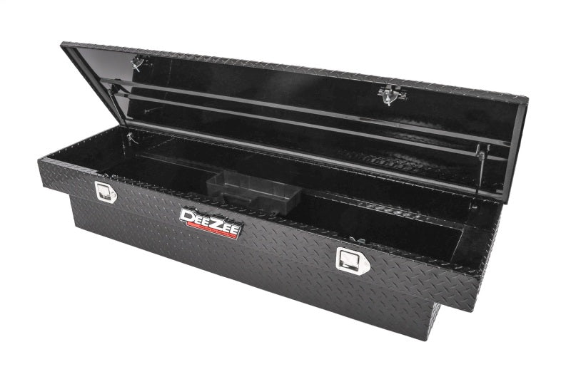 Deezee Universal Tool Box - Red Crossover - Single Lid Black BT Full Size