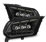 AlphaRex 10-12 Ford Mustang NOVA-Series LED Proj. Headlights Alpha-Blk w/Activ Lght & Seq.Sig SB DBL